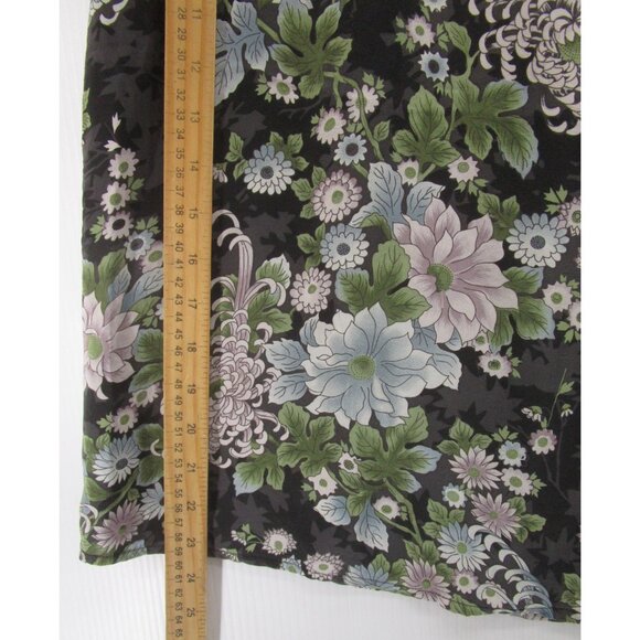 Lord & Taylor Skirt 6 Identity Silk A-Line Career Slit Floral Zip Up - Picture 4 of 9